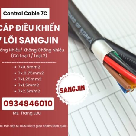 Cáp điều khiển Sangjin 7×0.5/7×0.75/7×1.25/7×1.5/7×2.5 Cáp điều khiển Sangjin 7×0.5/7×0.75/7×1.25/7×1.5/7×2.5