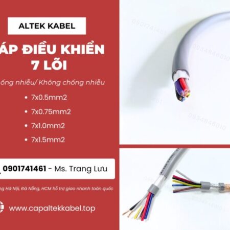 Cáp điều khiển 7×0.5/7×0.75/7×1.0/7×1.5 Altek Kabel