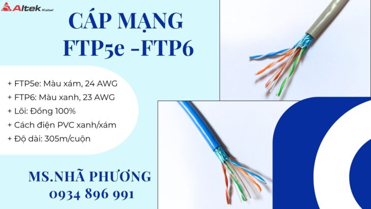 Cáp Mạng Altek Kabel Ftp6 24awg Đà Nẵng, Hà Nội, HCM.