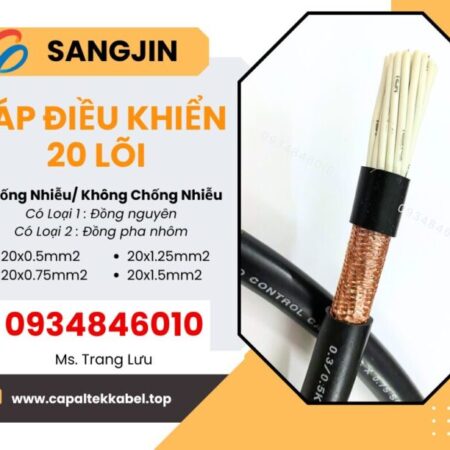 Cáp điều khiển Sangjin 20×0.5/20×0.75/20×1.25/20×1.5 Cáp điều khiển Sangjin 20×0.5/20×0.75/20×1.25/20×1.5