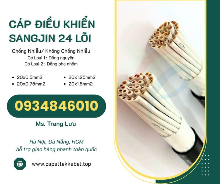 Cáp điều khiển Sangjin 24×0.5/24×0.75/24×1.25/24×1.5