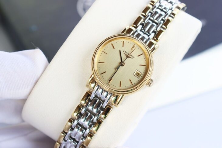 Đồng Hồ Nữ : Longines Presence L4.220.2.32.7 – Demi Vàng, dây thép, Lướt siêu đẹp…