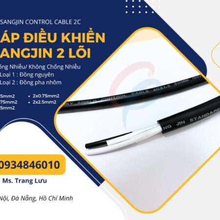 Cáp điều khiển Sangjin 2×0.5/2×0.75/2×1.25/2×1.5/2×2.5 Cáp điều khiển Sangjin 2×0.5/2×0.75/2×1.25/2×1.5/2×2.5