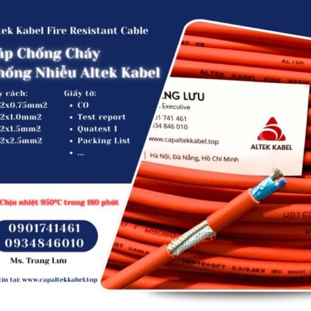Cáp chống cháy chống nhiễu Altek Kabel 2×0.75/2×1.0/2×1.5/2×2.5