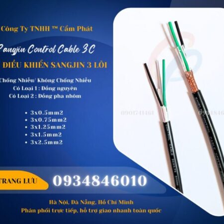 Cáp điều khiển Sangjin 3×0.5/2×0.75/3×1.25/3×1.5/3×2.5 sẵn HCM Cáp điều khiển Sangjin 3×0.5/2×0.75/3×1.25/3×1.5/3×2.5 sẵn HCM