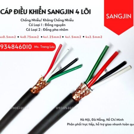 Cáp RVVP/ CXV 4×0.5/4×0.75/4×1.25/4×1.5/4×2.5 sẵn HCM