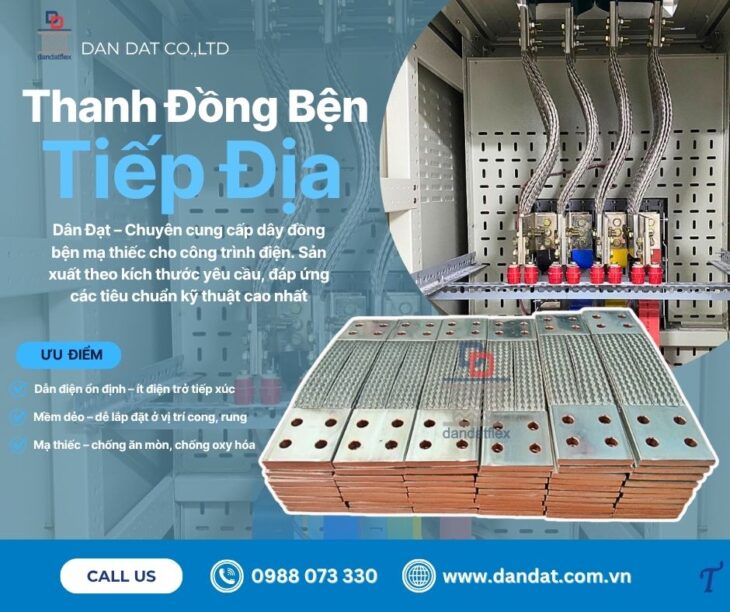 Thanh đồng bện/ Thanh nối mềm máy biến áp/ Khớp nối đồng bện/ Khớp nối mềm busway/ Busbar barid