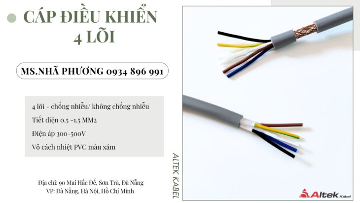 CÁP ĐIỀU KHIỂN 4 X 0.75 MM2 GIAO NGAY