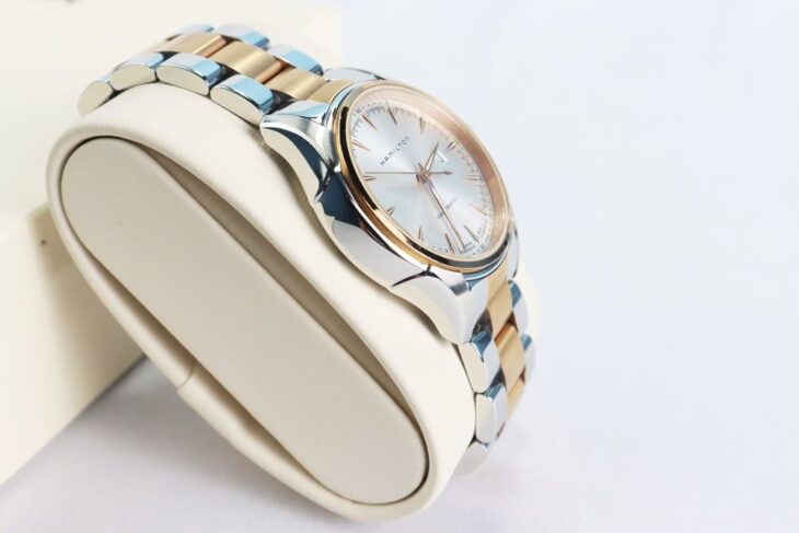 ĐH Nữ : Hamilton Jazzmaster Viewmatic – Demi Vàng Hồng, Tự Đông, Size 34mm…