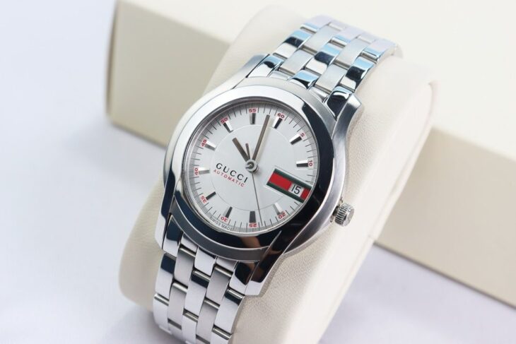 ĐH Nam : Gucci Automatic Dây thép 3 kim 1 lịch – New 99% – Size 38mm
