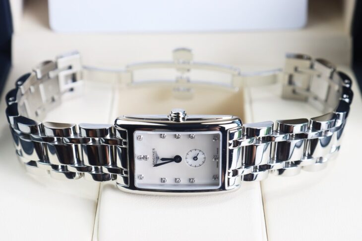 ĐH Nữ Longines DolceVita L5.255.4.87.6 mặt Xà Cừ, cọc số đính Kim Cương – Fullbox.