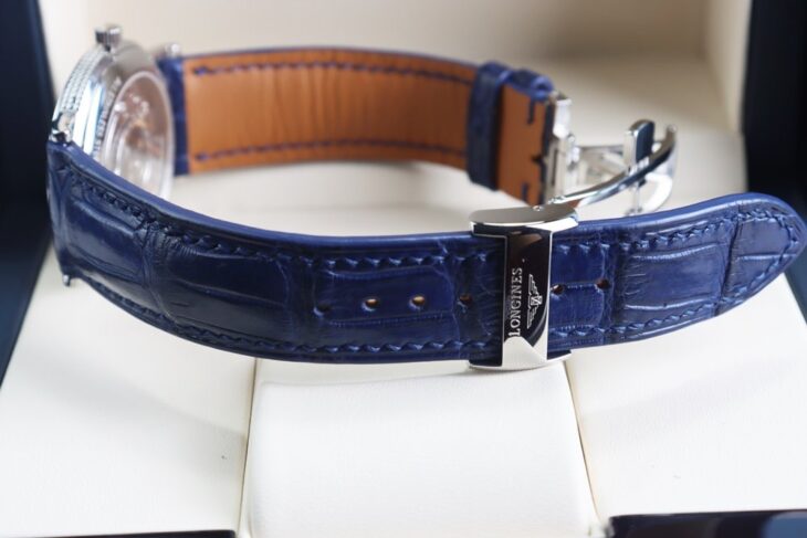 Longines Cloud De Paris L2.707.4.16.3 Automatic Kim Nung Xanh, dây da, size 36mm Fullbox