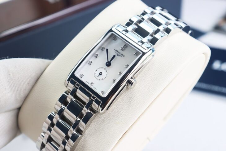 ĐH Nữ Longines DolceVita L5.255.4.87.6 mặt Xà Cừ, cọc số đính Kim Cương – Fullbox.