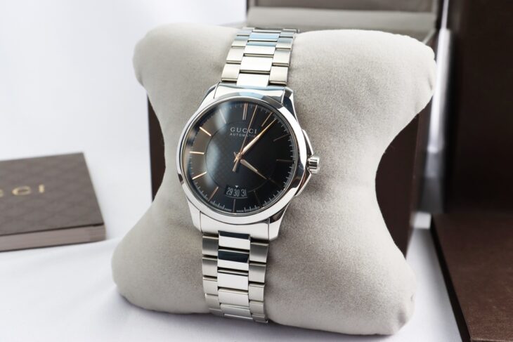 Đồng Hồ Nam GUCCI G-Timeless Automatic dây thép / Thiết kế lộ máy – Size 38mm FullBox