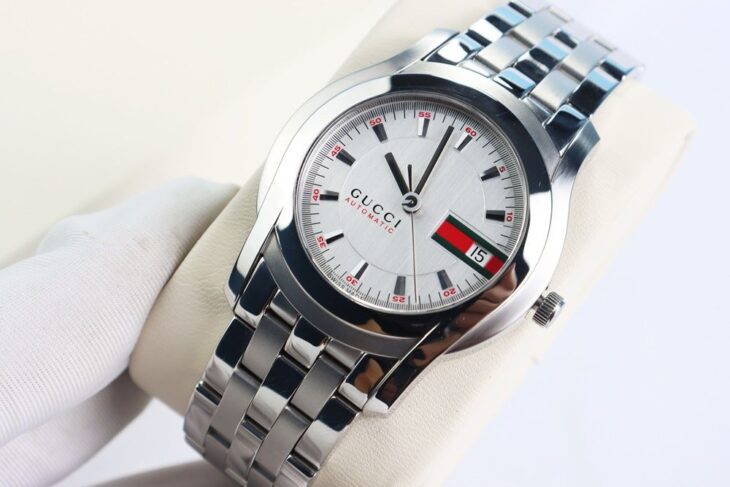 ĐH Nam : Gucci Automatic Dây thép 3 kim 1 lịch – New 99% – Size 38mm