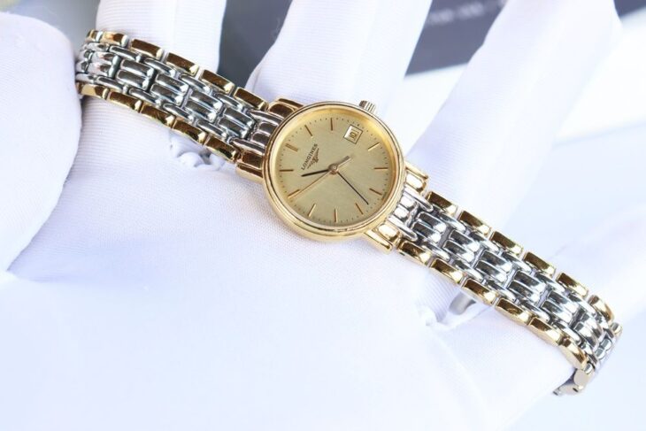Đồng Hồ Nữ : Longines Presence L4.220.2.32.7 – Demi Vàng, dây thép, Lướt siêu đẹp…