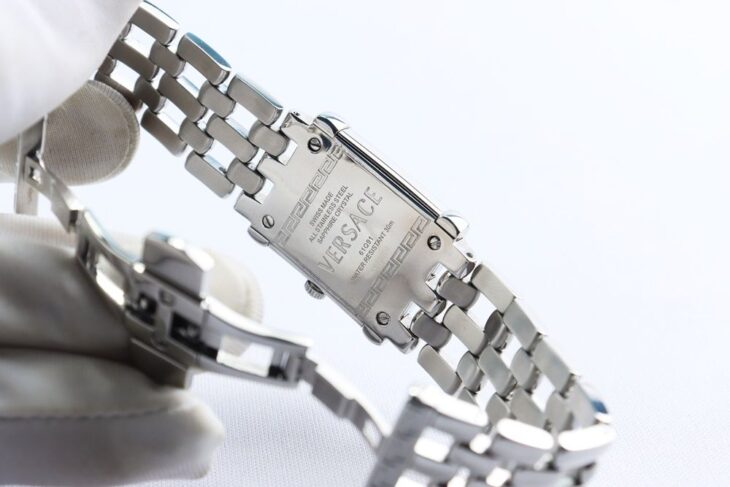 Đồng Hồ Nữ : Versace mặt khảm Xà Cừ – Niềng & cọc số đính full Kim Cương thiên nhiên…
