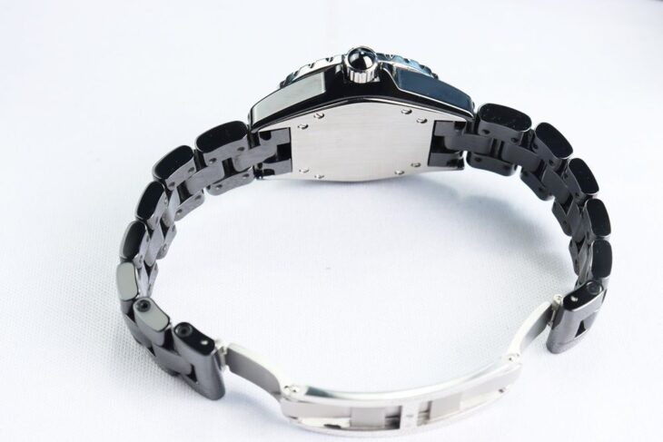 ĐH Nữ : Chanel J12 Đá Ceramic – Niềng đính Full Kim Cương Đen – Size 33mm – Fullbox