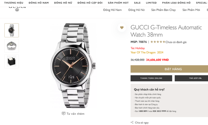 Đồng Hồ Nam GUCCI G-Timeless Automatic dây thép / Thiết kế lộ máy – Size 38mm FullBox
