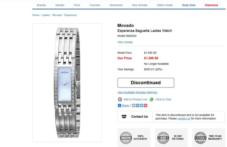 ĐH Nữ MOVADO Lắc tay, mặt Xà Cừ, đính 28 viên Kim Cương thiên nhiên ( Viên Lớn ) Fullbox