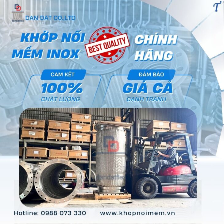 Khớp nối bù trừ giãn nở/ Khớp giãn nở inox nối bích/ Khớp nối chống rung/ Ống bù giãn nở nhiệt inox