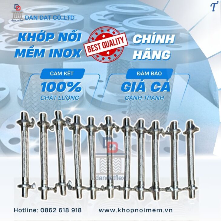 Khớp nối bù trừ giãn nở/ Khớp giãn nở inox nối bích/ Khớp nối chống rung/ Ống bù giãn nở nhiệt inox
