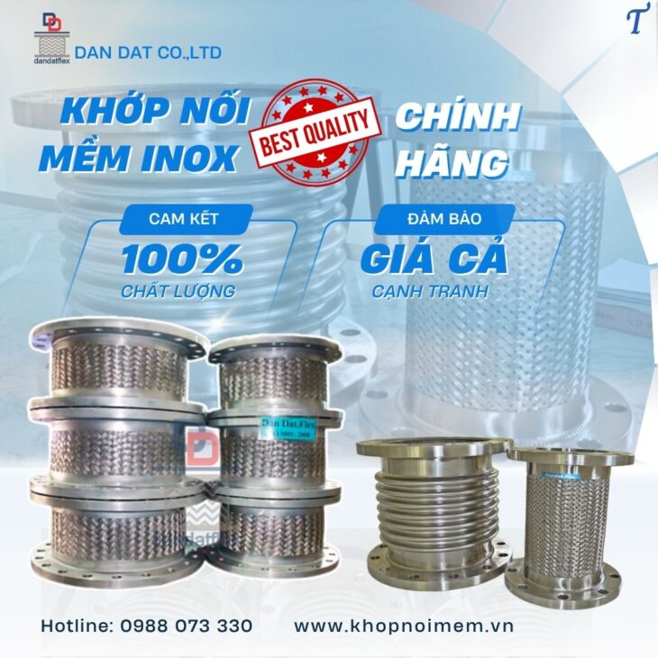 Khớp nối bù trừ giãn nở/ Khớp giãn nở inox nối bích/ Khớp nối chống rung/ Ống bù giãn nở nhiệt inox
