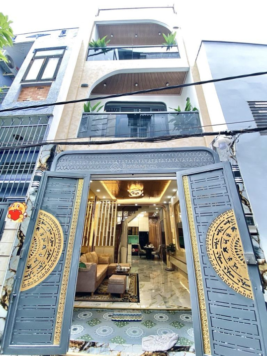 Nhà mới 3 lầu, DT 4X12.5M, đường xe hơi, full nội thất, Huỳnh Văn Nghệ, Tân Bình, HCM giá gần 8 tỷ.