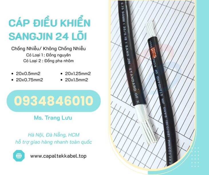 Cáp điều khiển Sangjin 24×0.5/24×0.75/24×1.25/24×1.5