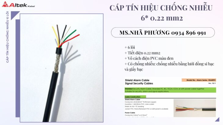CÁP CHỐNG NHIỄU 6*0.22 MM2 CÓ SẴN – GIAO NGAY