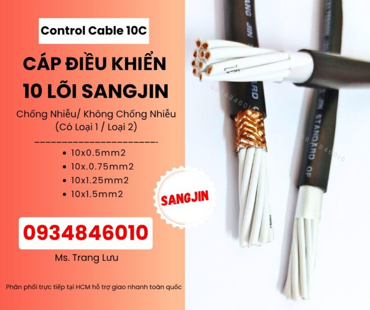 Cáp điều khiển Sangjin 10×0.5/10×0.75/10×1.25/10×1.5