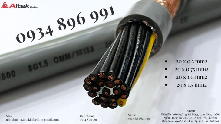 Cáp Điều Khiển 20 Lõi Altek Kabel Đà Nẵng – Hà Nội – Hồ Chí Minh