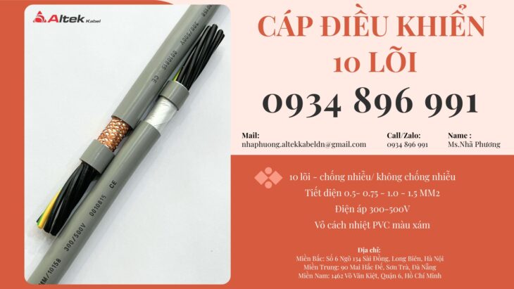 Cáp Điều Khiển 10 Lõi Altek Kabel Đà Nẵng – Hà Nội – Hồ Chí Minh