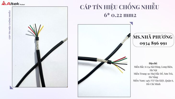 CÁP CHỐNG NHIỄU 6*0.22 MM2 CÓ SẴN – GIAO NGAY