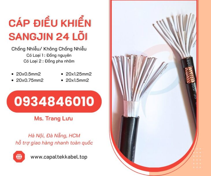 Cáp điều khiển Sangjin 24×0.5/24×0.75/24×1.25/24×1.5