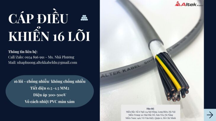 CÁP TÍN HIỆU 16 X 0.75 MM2 GIAO HÀNG TOÀN QUỐC