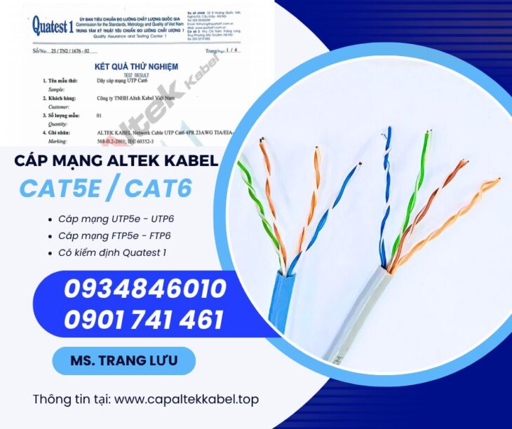 Cáp mạng Altek Kabel Cat5e/ Cat6 Đà Nẵng, Hà Nội, Hồ Chí Minh