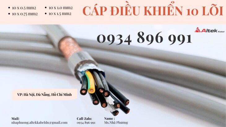 Cáp Điều Khiển 10 Lõi Altek Kabel Đà Nẵng – Hà Nội – Hồ Chí Minh