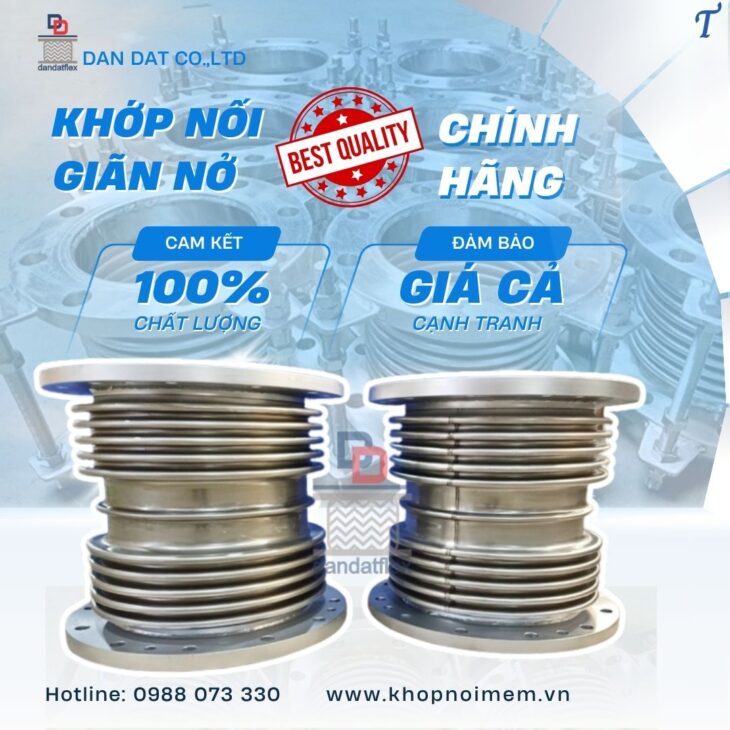 Khớp nối bù trừ giãn nở/ Khớp giãn nở inox nối bích/ Khớp nối chống rung/ Ống bù giãn nở nhiệt inox