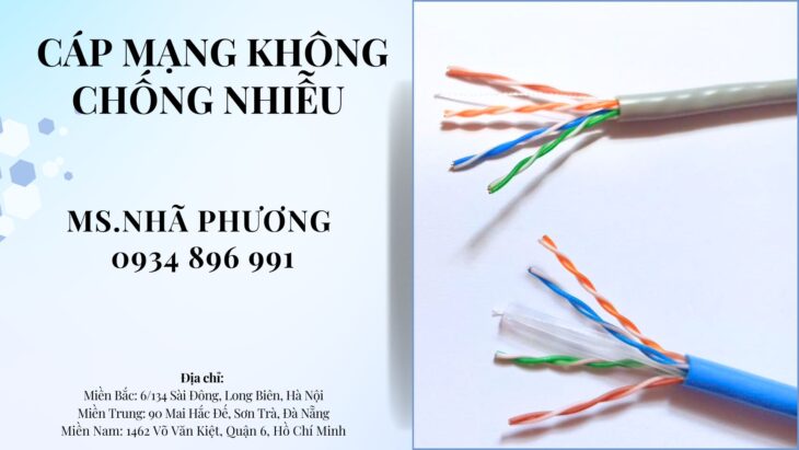 CÁP MẠNG KHÔNG CHỐNG NHIỄU UTP5E/UTP6 – 23AWG/24AWG
