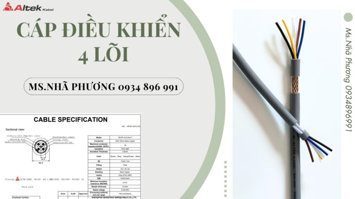 CÁP ĐIỀU KHIỂN 4 X 0.75 MM2 GIAO NGAY