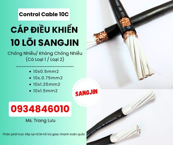 Cáp điều khiển Sangjin 10×0.5/10×0.75/10×1.25/10×1.5