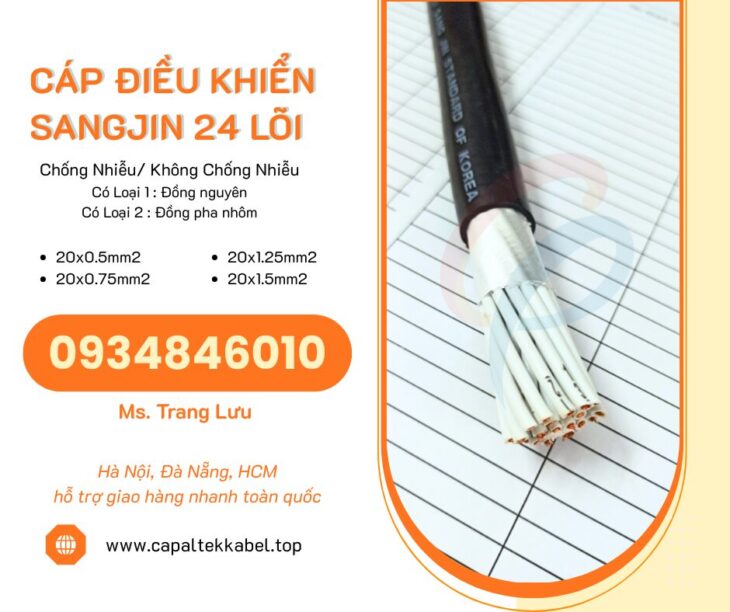 Cáp điều khiển Sangjin 24×0.5/24×0.75/24×1.25/24×1.5