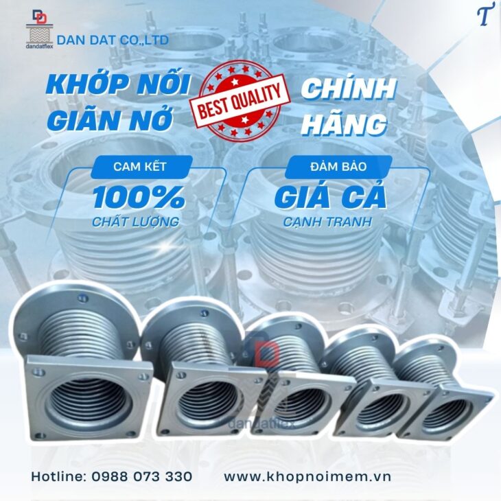 Khớp nối bù trừ giãn nở/ Khớp giãn nở inox nối bích/ Khớp nối chống rung/ Ống bù giãn nở nhiệt inox