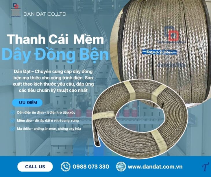 Thanh đồng bện/ Thanh nối mềm máy biến áp/ Khớp nối đồng bện/ Khớp nối mềm busway/ Busbar barid