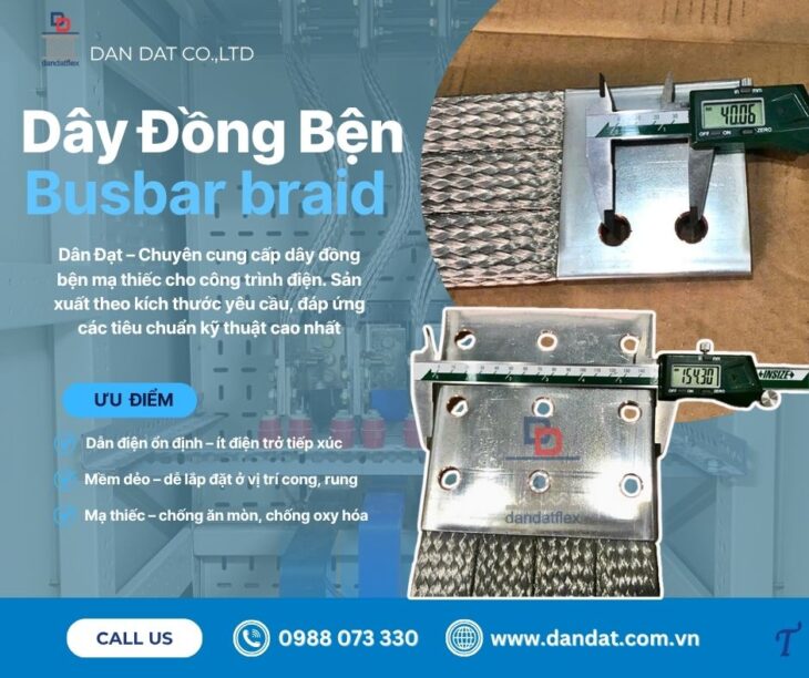 Thanh đồng bện/ Thanh nối mềm máy biến áp/ Khớp nối đồng bện/ Khớp nối mềm busway/ Busbar barid