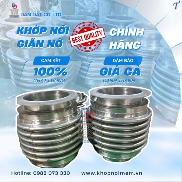 Khớp nối bù trừ giãn nở/ Khớp giãn nở inox nối bích/ Khớp nối chống rung/ Ống bù giãn nở nhiệt inox