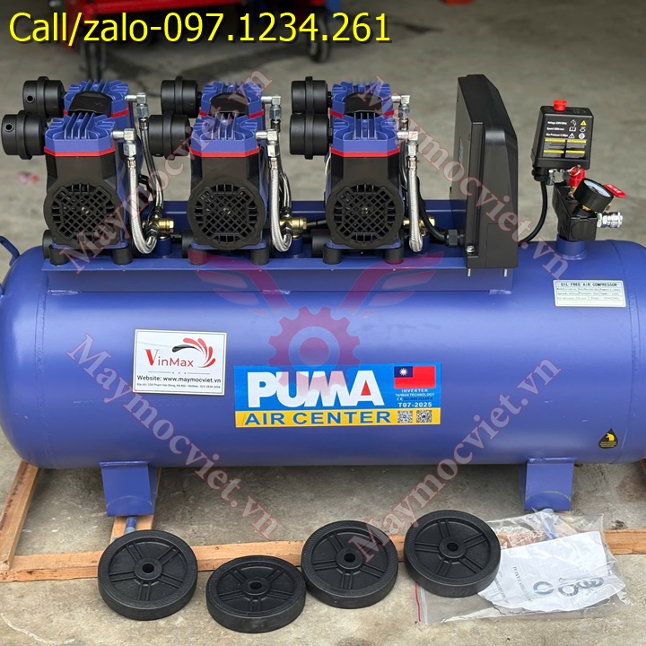 Máy nén khí không dầu Puma 100 lít – 3Hp giá rẻ
