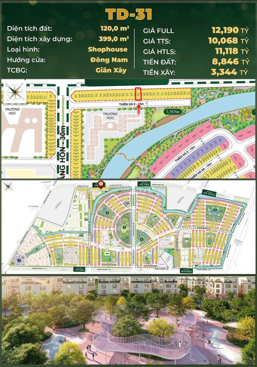 🌟 SHOPHOUSE 4 TẦNG – DLSB-109 ĐẠI LỘ SAO BĂNG 30M – VINHOMES GOLDEN CITY