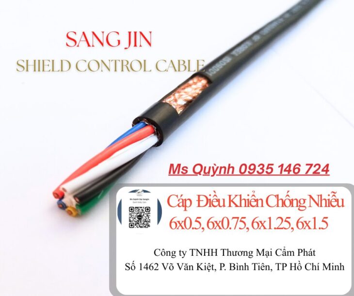 Cáp sangjin 6×0.5, 6×0.75, 6×1.25, 6×1.5 Sài Gòn, Hồ Chí Minh